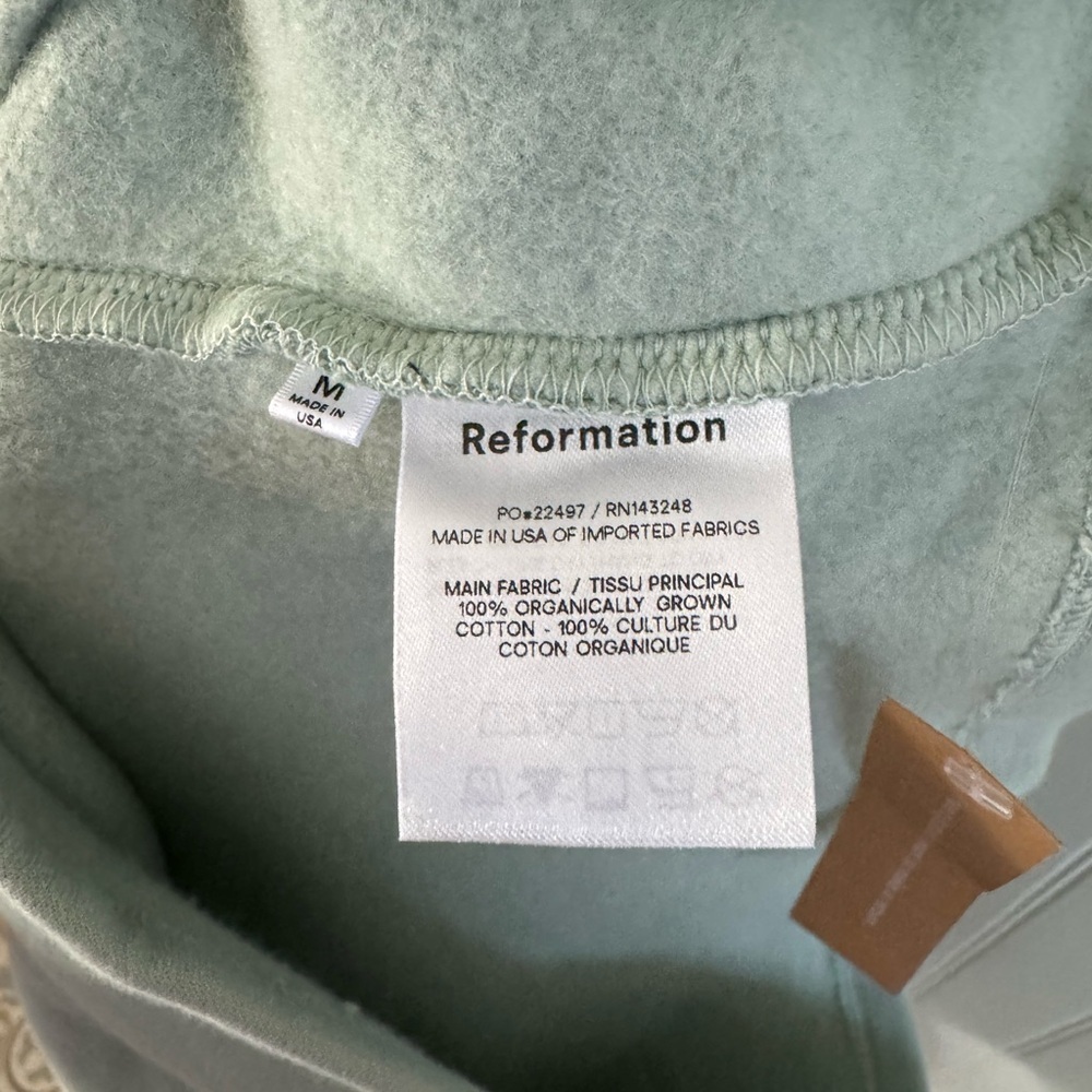 REFORMATION Hampton Mint Green Sweat Dress NWT* Size M - Picture 8 of 10